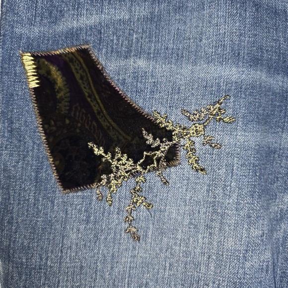 Lauren Jeans Co. Ralph Lauren Jeans Women's 6 Patchwork Boho Embroidered Velvet - Picture 9 of 16